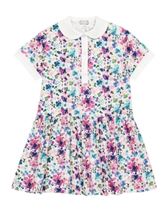 Хлопковое платье с цветочным принтом, разноцветный Il gufo
