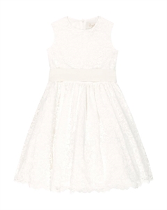 Кружевное платье из смесового хлопка, белый Il gufo