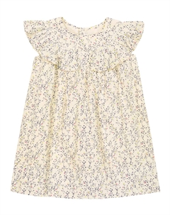 Хлопковое платье янтарного цвета с цветочным принтом, разноцветный Bonpoint