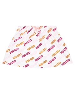 Юбка из хлопка с логотипом, белый Kenzo