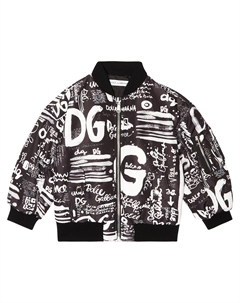 Куртка-бомбер с логотипом Dolce&Gabbana, черный Dolce&gabbana