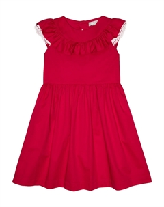 Платье из смесового хлопка с оборками, красный Il gufo