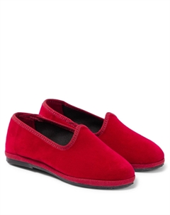 Бархатные лоферы с отделкой в крупный рубчик, розовый Il gufo