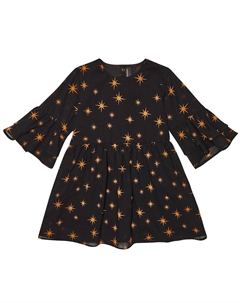 Платье со звездами, черный Mini rodini