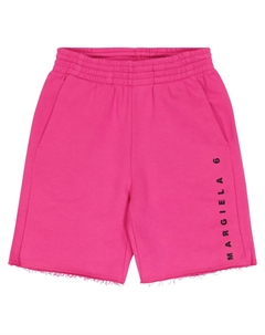 Шорты из хлопкового джерси с логотипом, розовый Mm6 maison margiela
