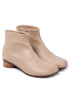 Кожаные ботильоны, бежевый Mm6 maison margiela