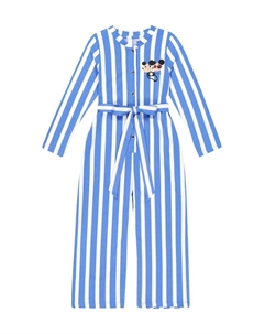 Полосатый комбинезон Ritzratz из смесового хлопка, разноцветный Mini rodini