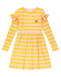 Полосатое платье из джерси в рубчик, разноцветный Bobo choses