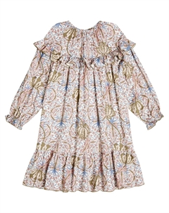 Платье с оборками и цветочным принтом, разноцветный Il gufo