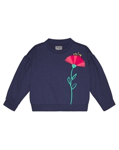 Толстовка из хлопка с цветочным принтом, синий Il gufo