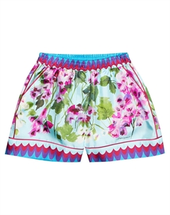 Шелковые шорты с цветочным принтом Dolce&Gabbana, разноцветный Dolce&gabbana