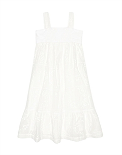 Платье из хлопковой вуали с вышивкой, белый Chloe