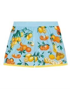 Шорты из хлопкового поплина с принтом Dolce&Gabbana, синий Dolce&gabbana