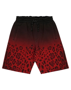 Шорты с леопардовым принтом Dolce&Gabbana, красный Dolce&gabbana