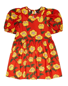 Платье из хлопка с цветочным принтом, разноцветный Mini rodini