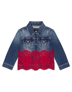 Джинсовая куртка с кружевом Dolce&Gabbana, разноцветный Dolce&gabbana