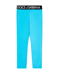 Леггинсы с логотипом Dolce&Gabbana, синий Dolce&gabbana