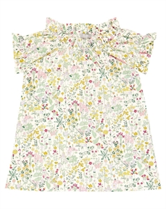 Хлопковый топ с цветочным принтом, желтый Il gufo