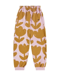 Спортивные брюки из хлопкового джерси с цветочным принтом, фиолетовый Bobo choses