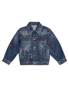 Джинсовая куртка с кристаллами Dolce&Gabbana, синий Dolce&gabbana