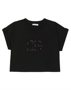 Украшенная хлопковая футболка Dolce&Gabbana, черный Dolce&gabbana