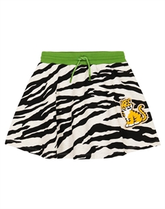 Юбка из хлопкового флиса с принтом, бежевый Kenzo