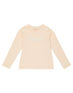 Футболка из хлопкового джерси с логотипом, розовый Chloe