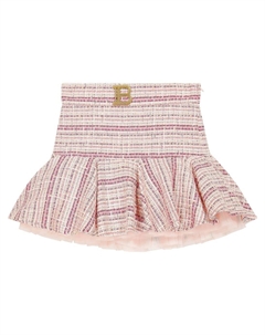 Юбка из смесового хлопка, розовый Balmain