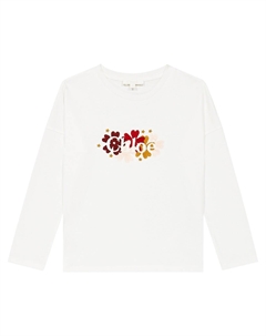 Футболка из хлопкового джерси с логотипом, белый Chloe