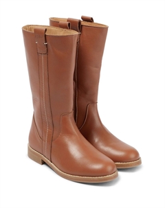 Кожаные сапоги до колена, коричневый Chloe