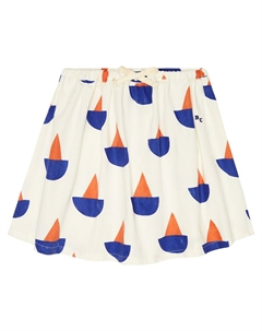 Юбка из хлопка с принтом, белый Bobo choses