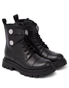 Кожаные ботинки с логотипом, черный Balmain