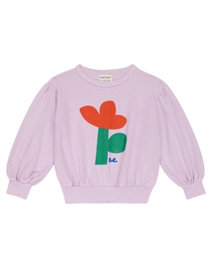 Толстовка из хлопка с изображением морских цветов, фиолетовый Bobo choses