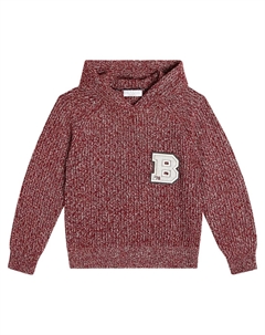 Толстовка из шерсти, кашемира и шелка, красный Brunello cucinelli