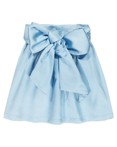 Атласная юбка с бантом, синий Caroline bosmans