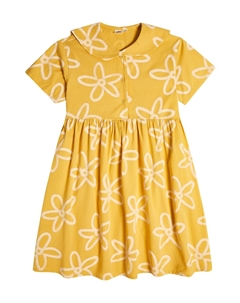 Хлопковое платье с цветочным принтом, желтый Jelly mallow