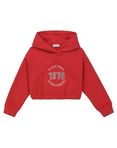 Украшенное худи из хлопка, красный Brunello cucinelli