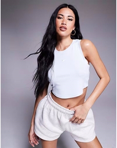 Укороченный топ Essential в рубчик светло-голубого цвета Nike