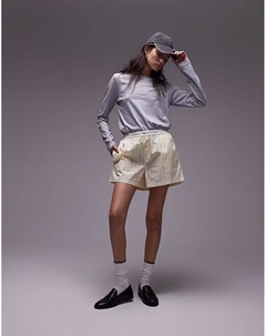 Боксеры-шорты из поплина в полоску желтого цвета Tommy hilfiger