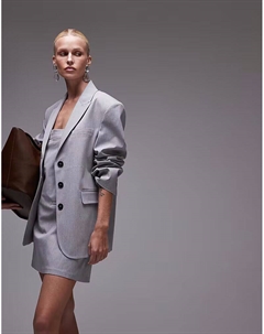 Свободный блейзер светло-серого цвета Asos design