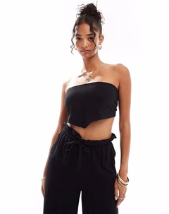 Tulum многофункциональный пляжный топ без бретелек черного цвета, коорд 4th & reckless