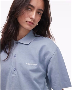 Поло script светло-синего цвета Carhartt wip