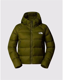 Пуховик с капюшоном North Face Hyalite оливкового цвета The north face