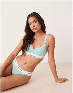 Бюстгальтер-бралетт Modern Cotton Lift в мятно-голубом цвете Calvin klein