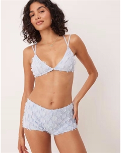 Текстурированные шорты Skylar от нежно-голубого цвета Asos design