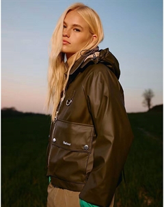 Куртка-дождевик June темно-оливкового цвета Barbour