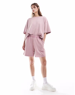 Длинные шорты coord в выцветшем розовом цвете Asos design