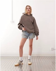 Толстовка оверсайз из толстовки из тяжелого джерси в темном молдовом цвете Weekday