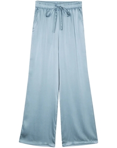 Шелковые брюки прямого кроя, синий Seventy