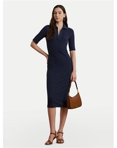 Облегающее трикотажное платье 200973609001, синий Lauren ralph lauren